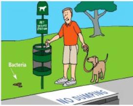 Dog waste illustration.